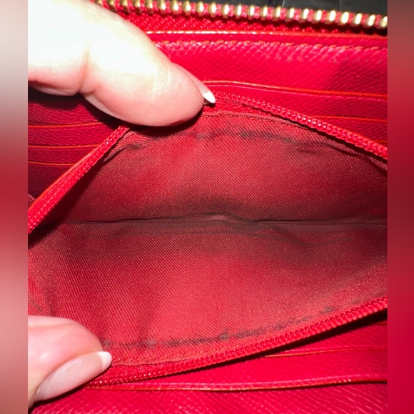 Coach Brown Monogram with Red Trim Wallet - Picture 16 of 16